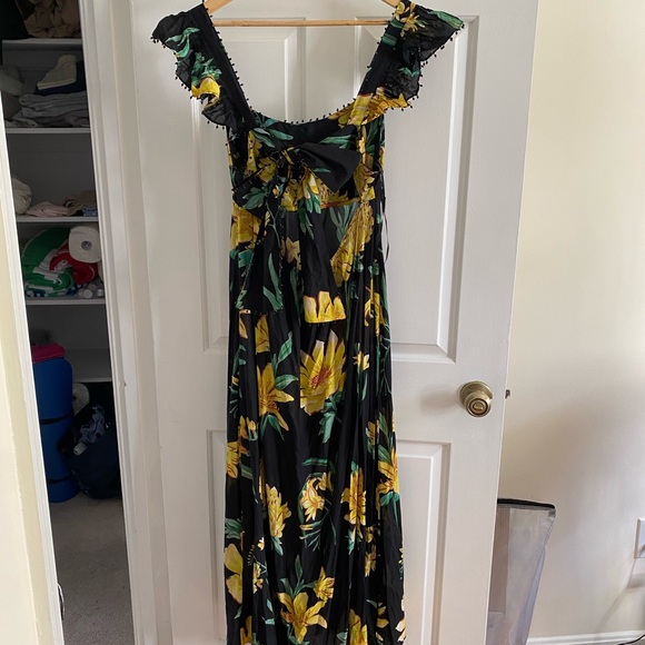FARM Rio Black Maxi Dress with Yellow Floral Design Alice Dress - Picture 11 of 11